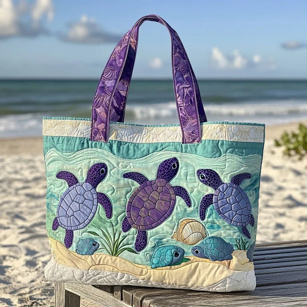 Sea Turtle Quilted Tote Bag