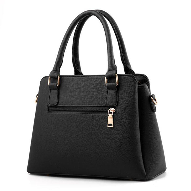 Embroidered Tassel PU Tote Bag
