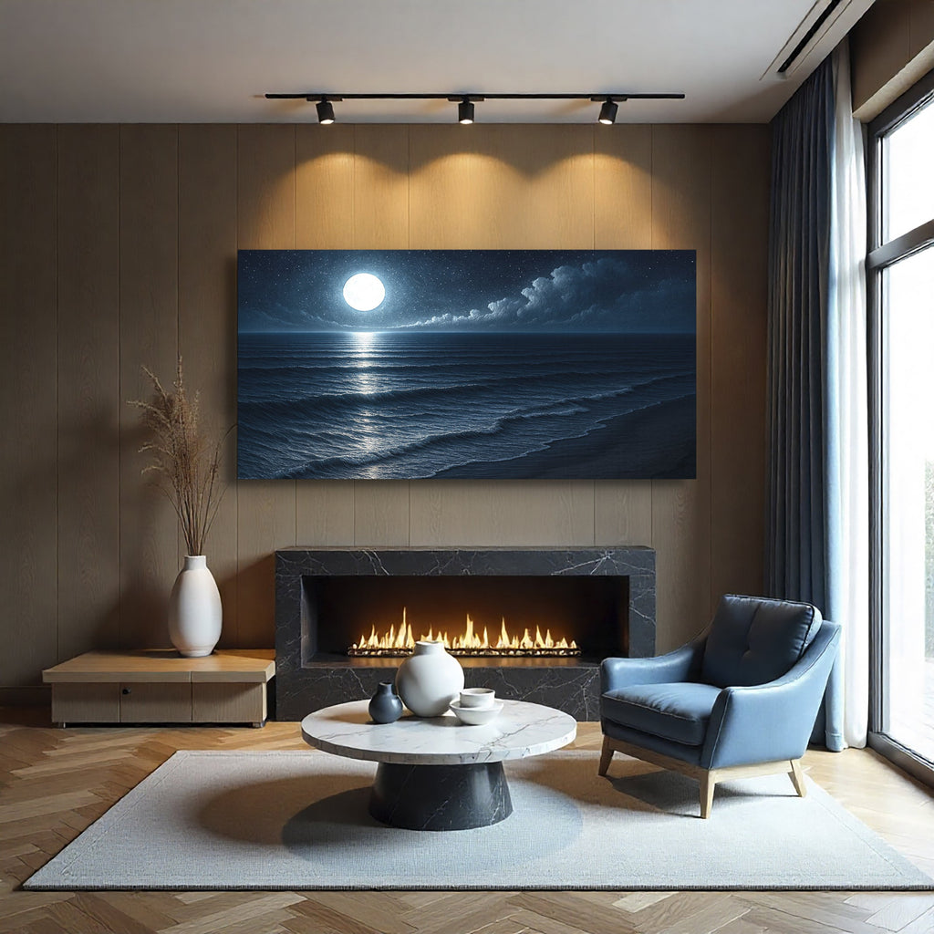Beach Shoreline Coastal Wall Art | Premium Gallery Canvas
