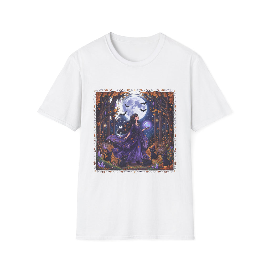 Moonlit Witch T-Shirt — Mystical Forest Pagan Tee