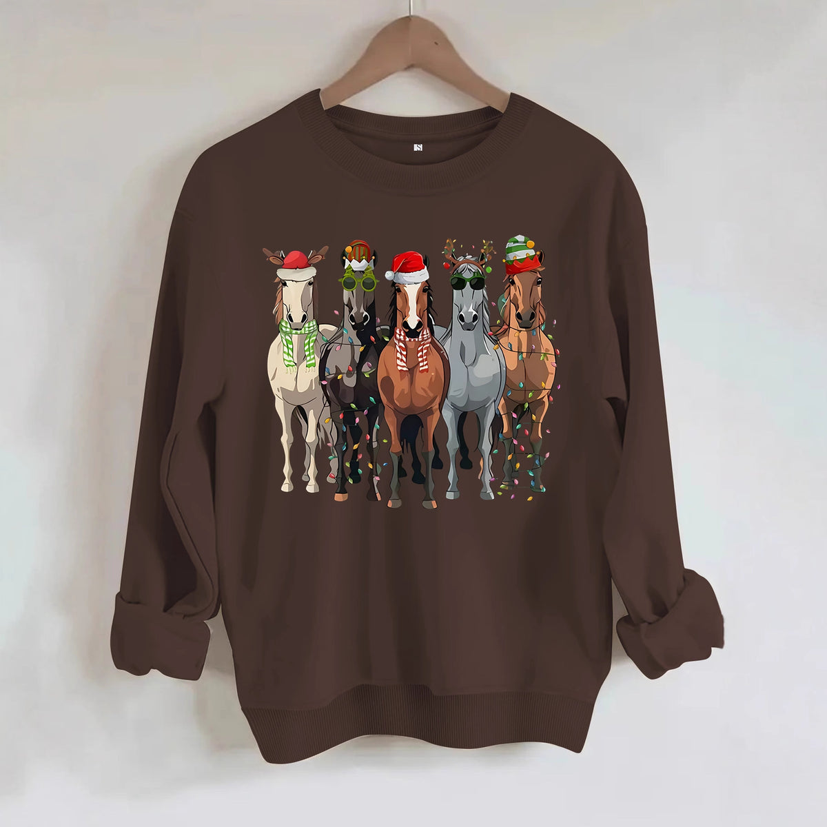 Festive Horses Christmas Sweatshirt