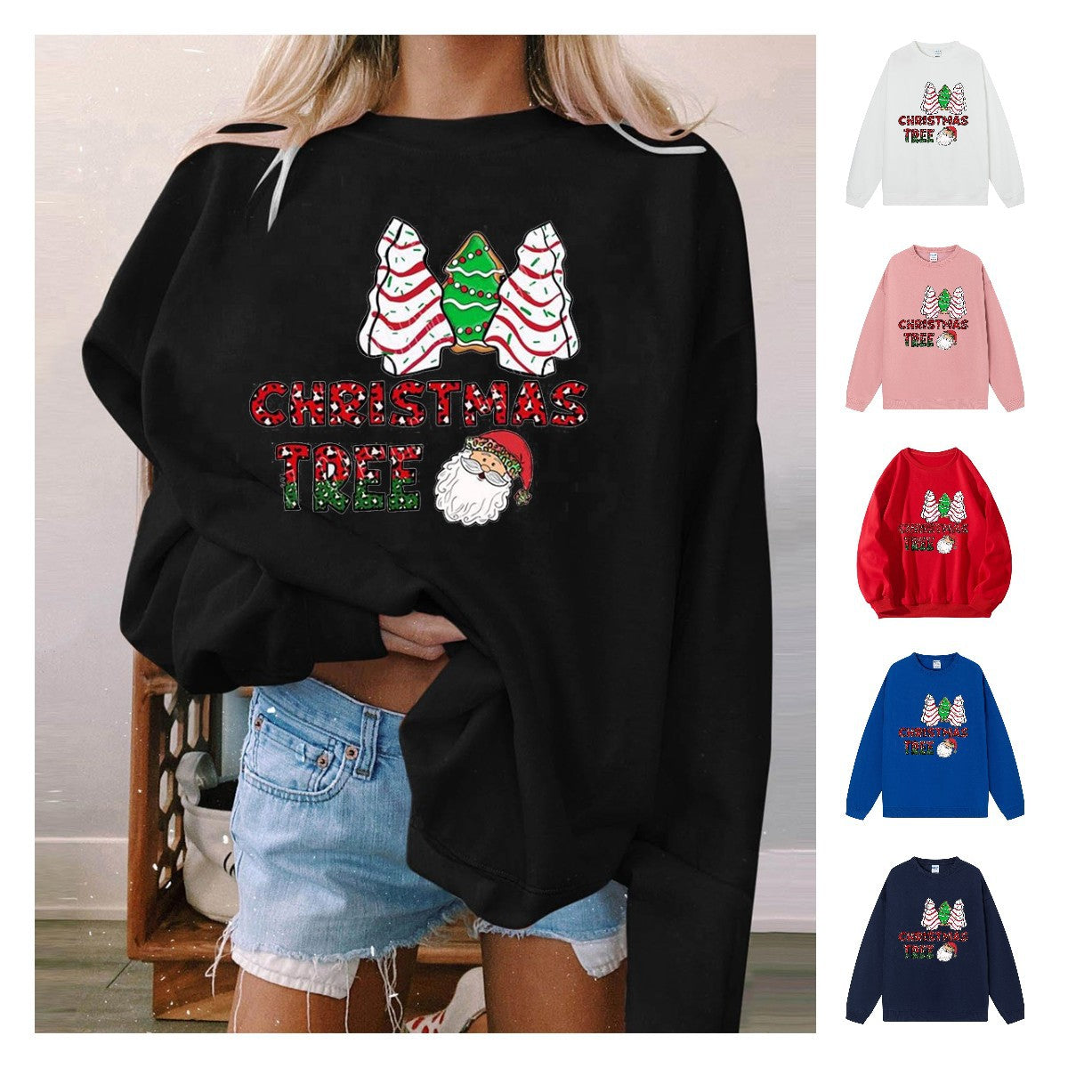 Christmas Tree Cakes & Santa Sweatshirt