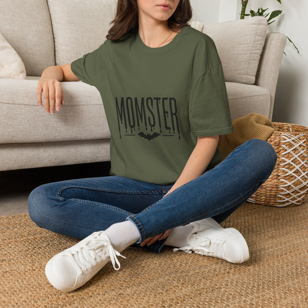 Momster T-Shirt — Dripping Letters & Bat Halloween Graphic Tee