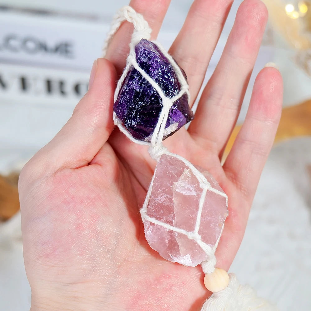 Crystal Woven Hanging Pendant | Car & Window Decor