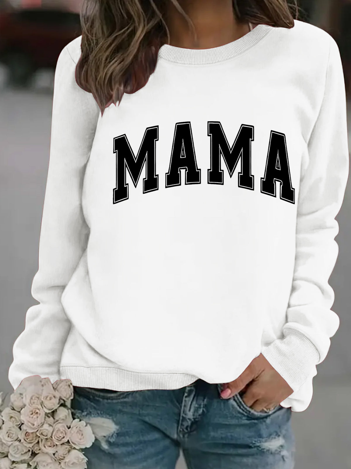 MAMA printed pullover sweatshirt