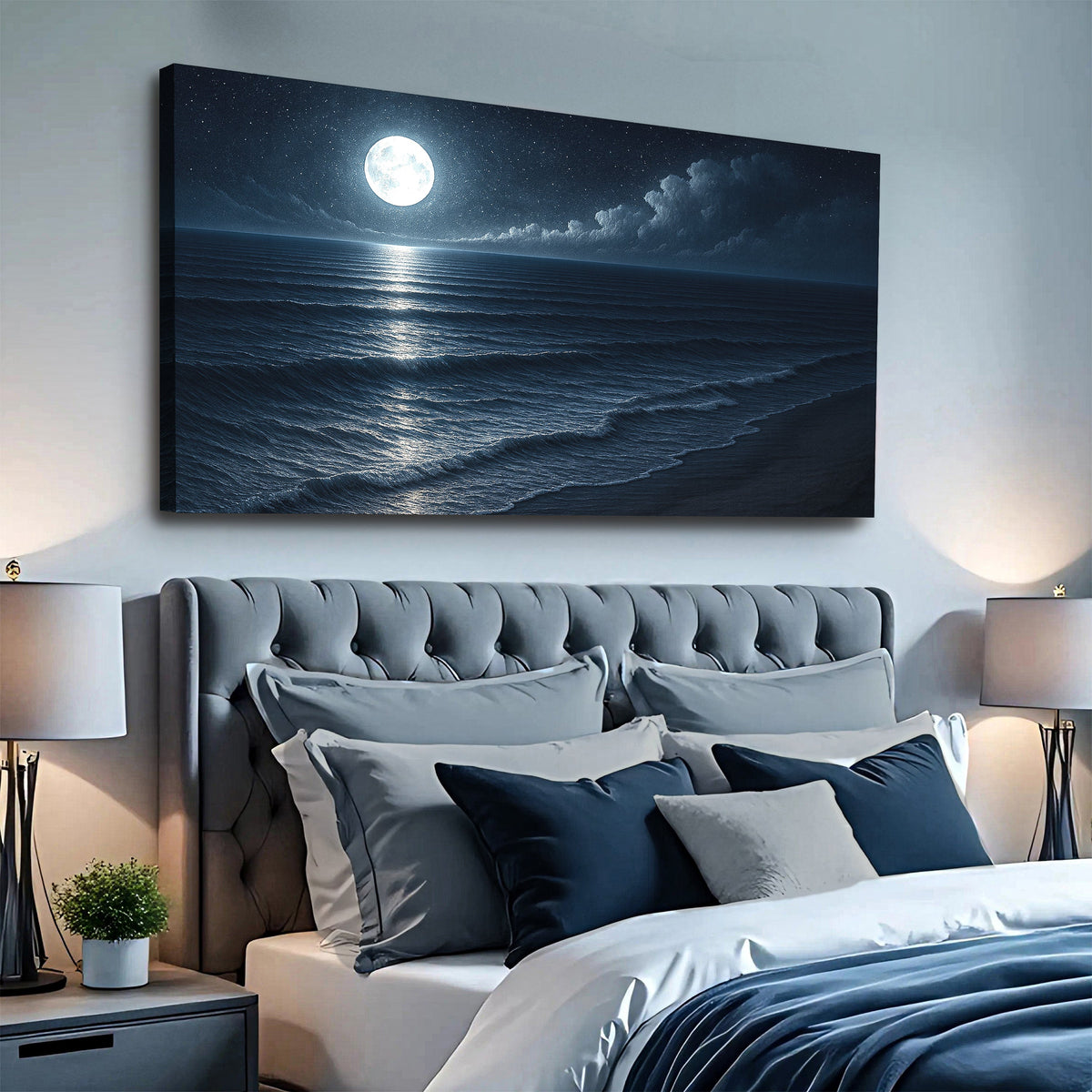 Beach Shoreline Coastal Wall Art | Premium Gallery Canvas