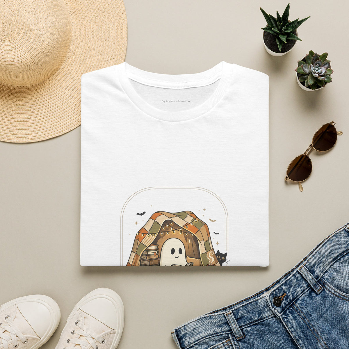 Ghost & Cat Cozy Camp T-Shirt