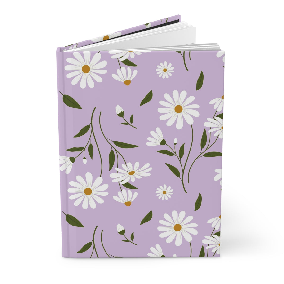 Lavender Daisy Floral Hardcover Journal