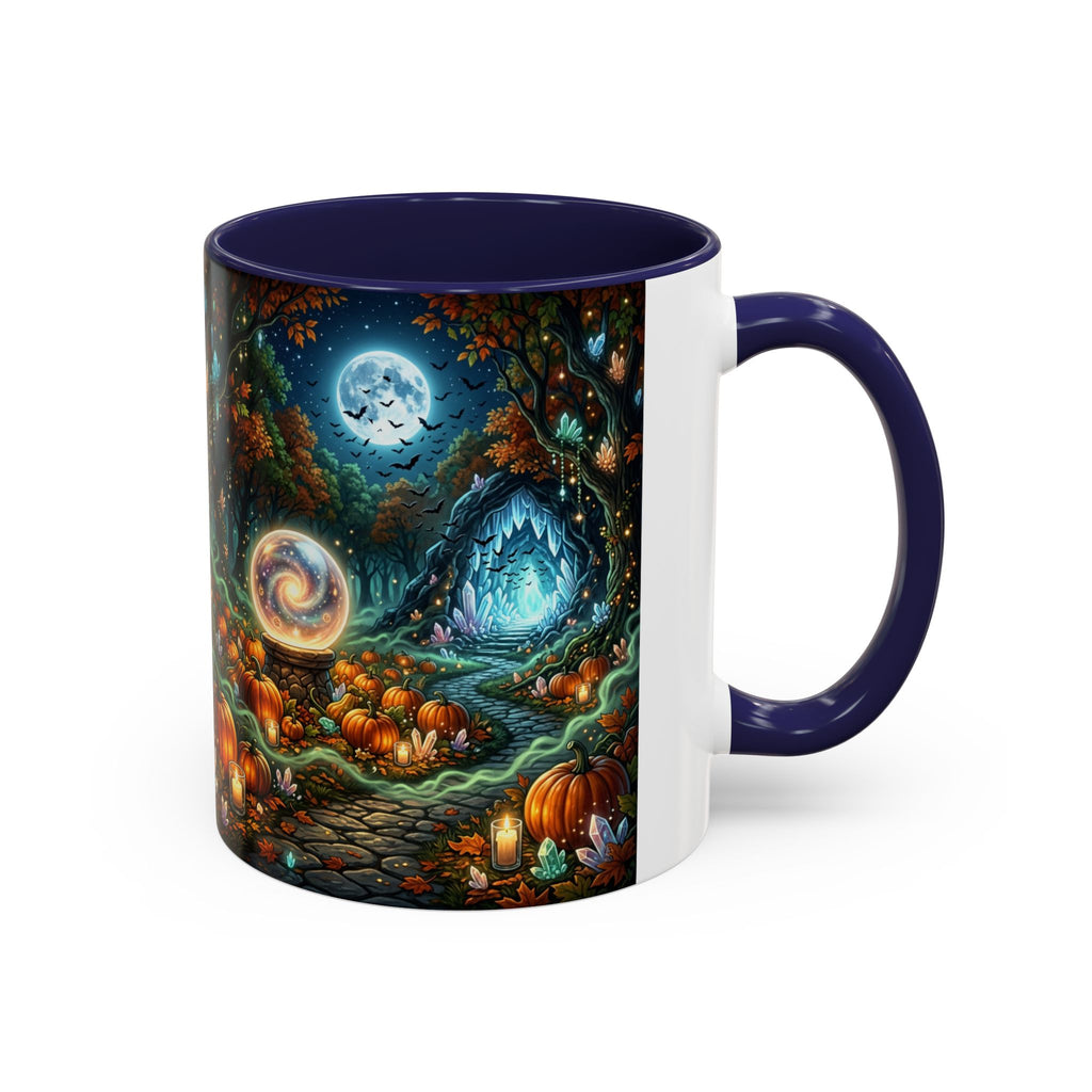 Magic Forest Pumpkin Moon Coffee Mug — Enchanted Fall Accent Mug (11/15oz)