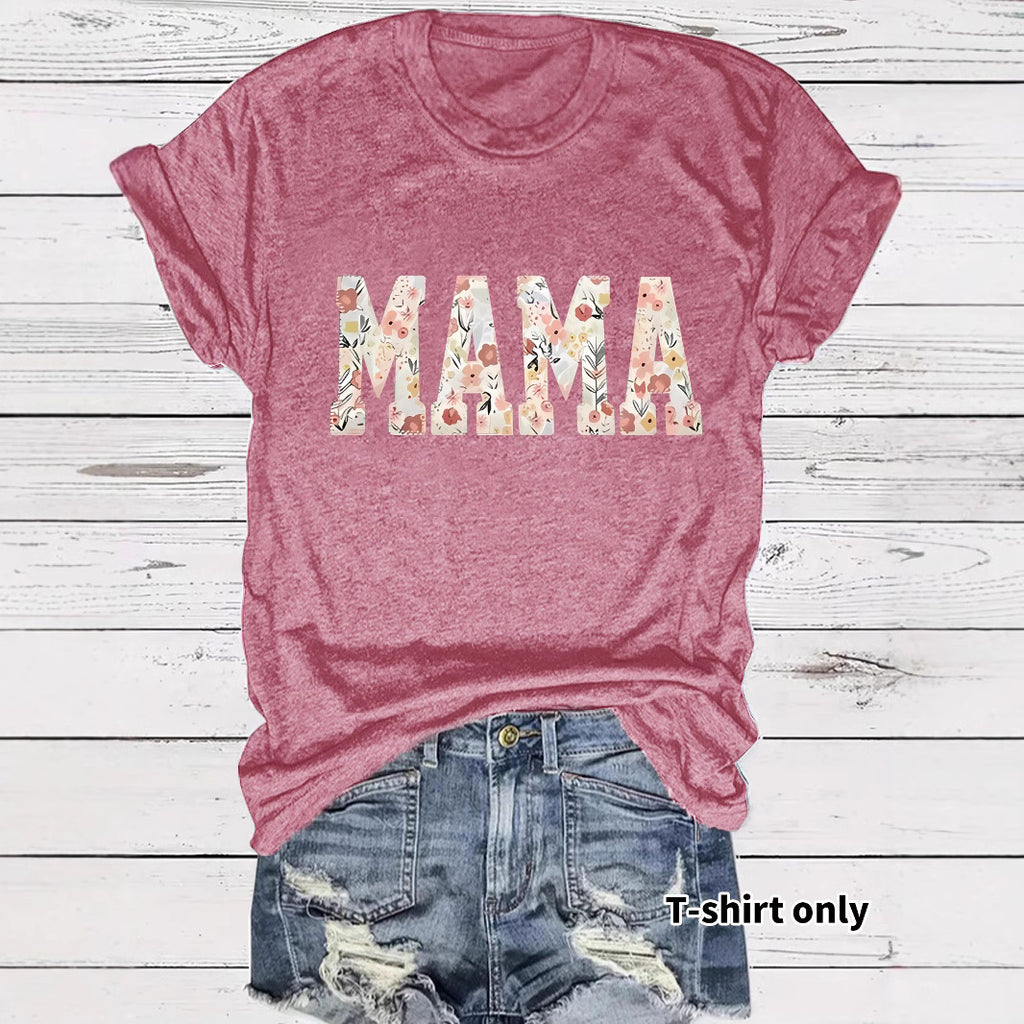 MAMA patterned printed t-shirt