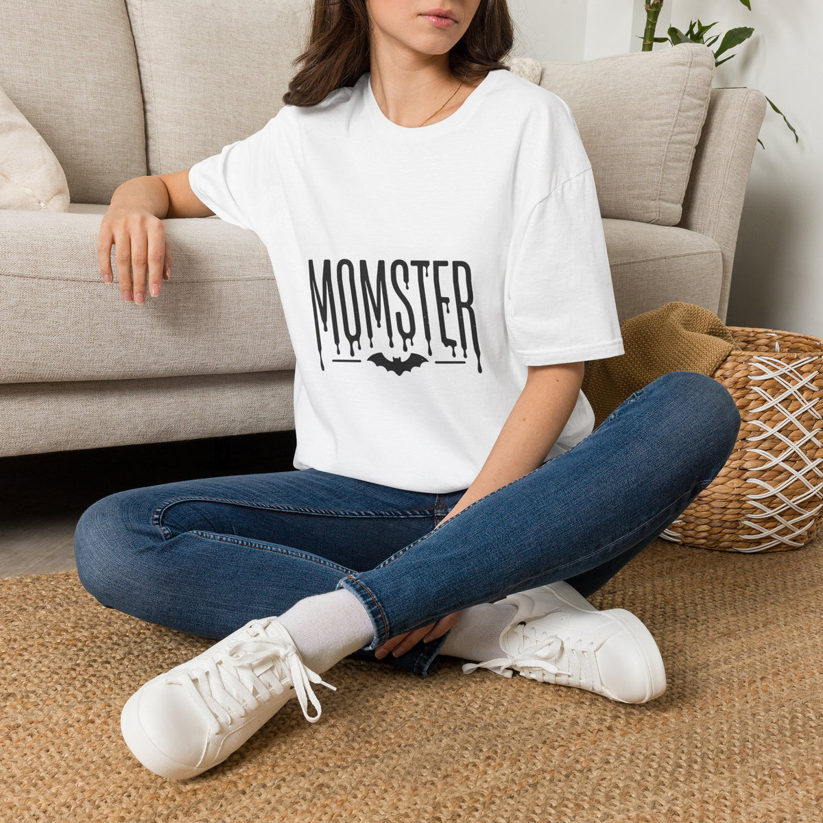 Momster T-Shirt — Dripping Letters & Bat Halloween Graphic Tee