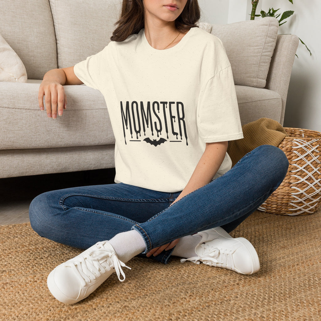 Momster T-Shirt — Dripping Letters & Bat Halloween Graphic Tee