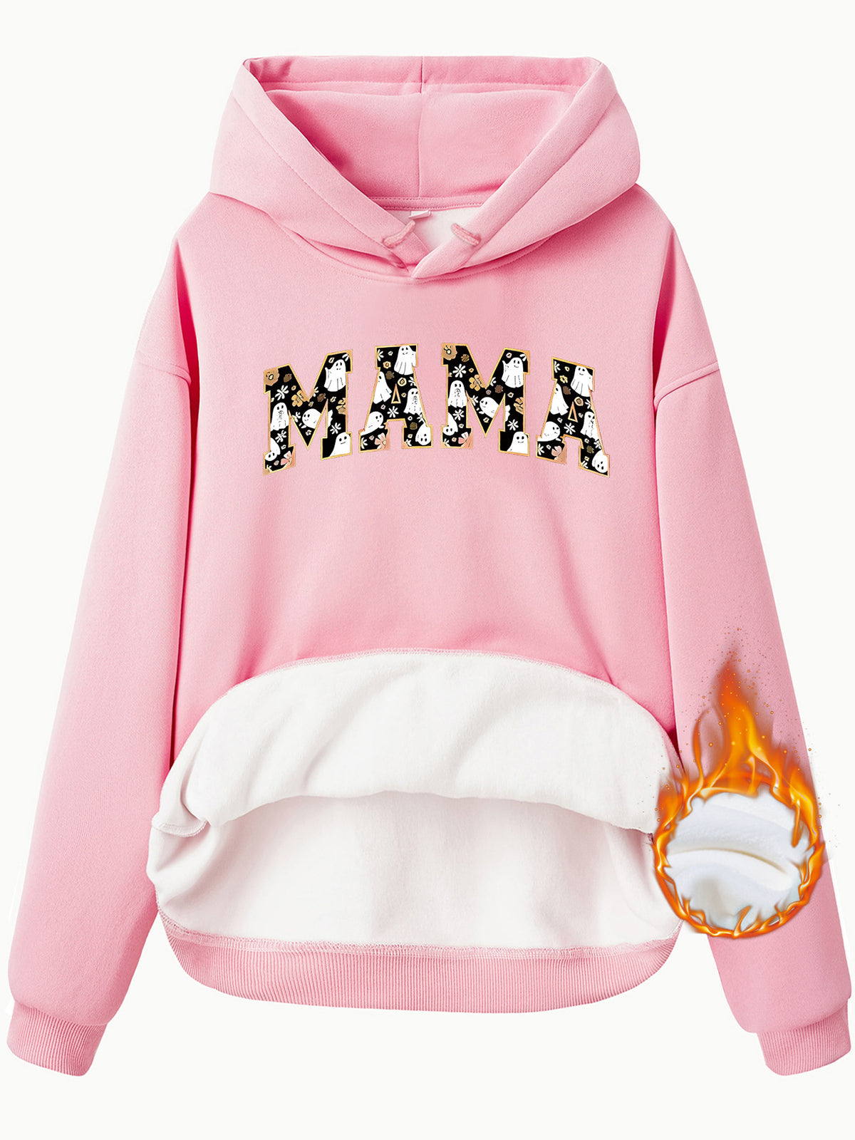MAMA Ghost-Print Pullover Hoodie
