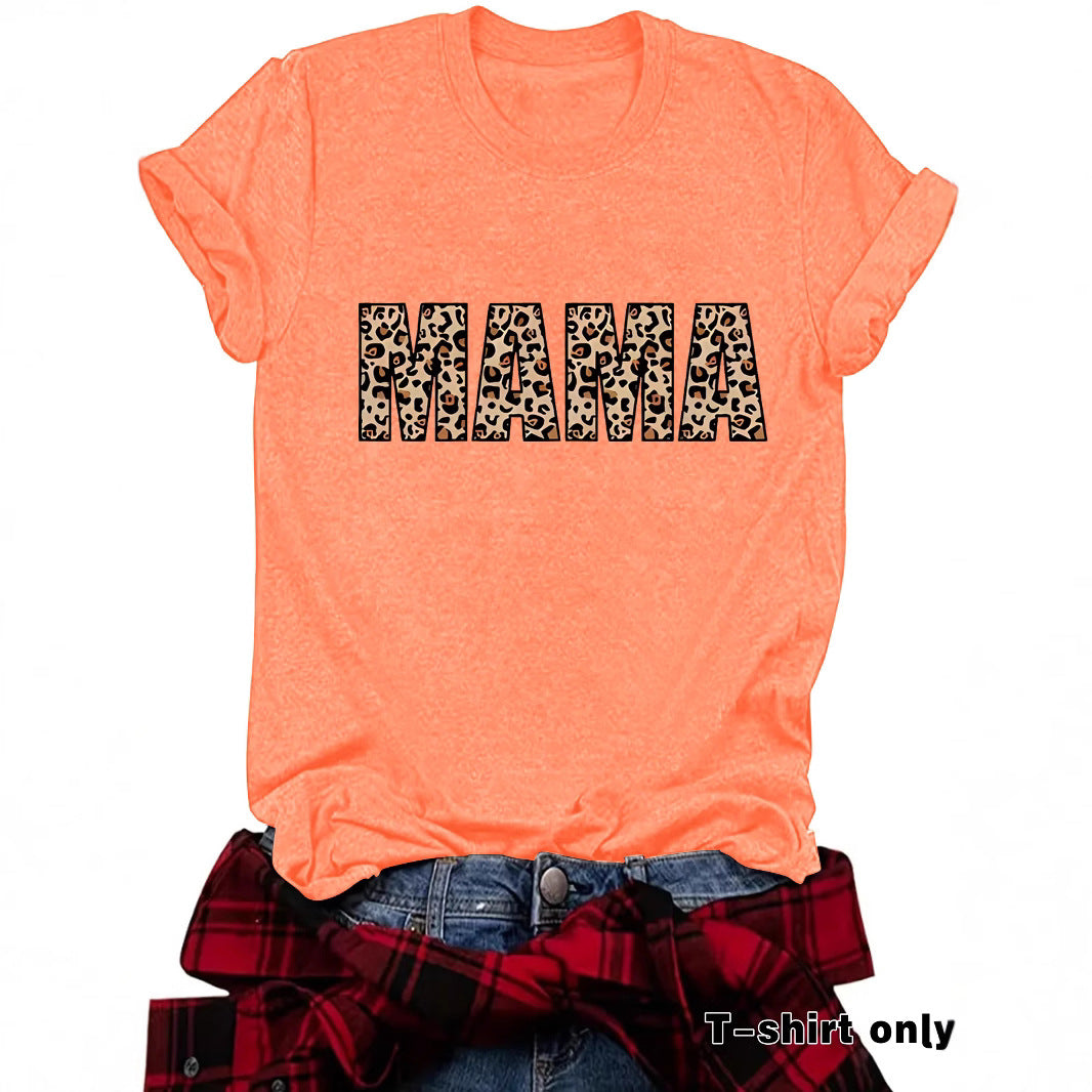 Round neck short sleeved T-shirt MAMA