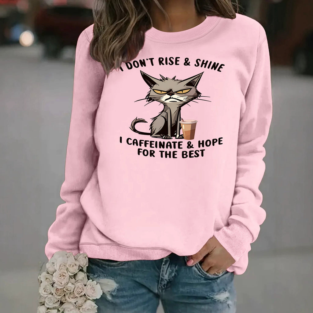 Cranky Coffee Kitty Long Sleeve Shirt