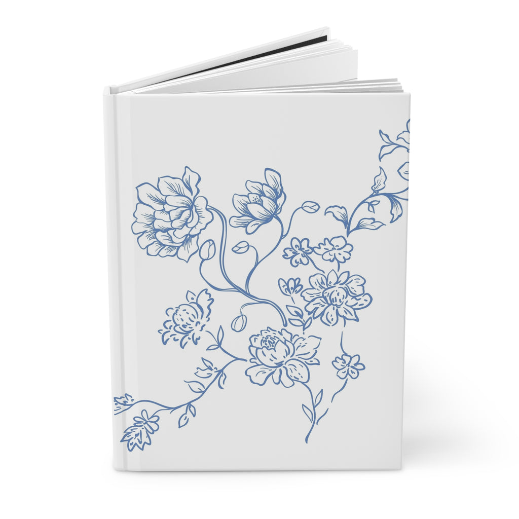 Blue Floral Hardcover Journal