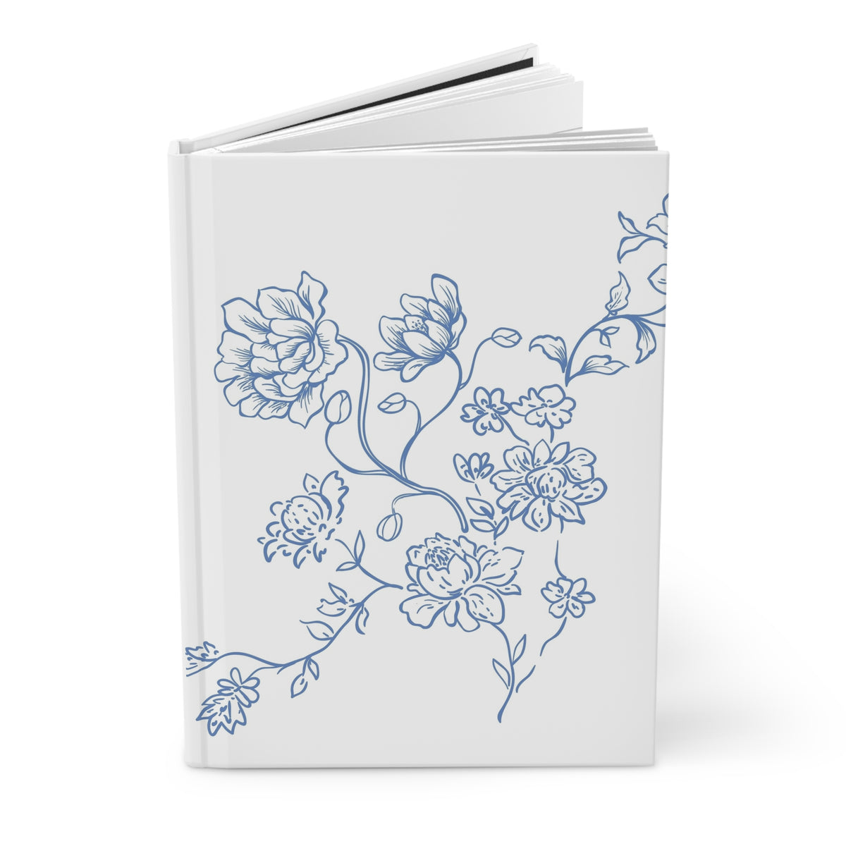 Blue Floral Hardcover Journal