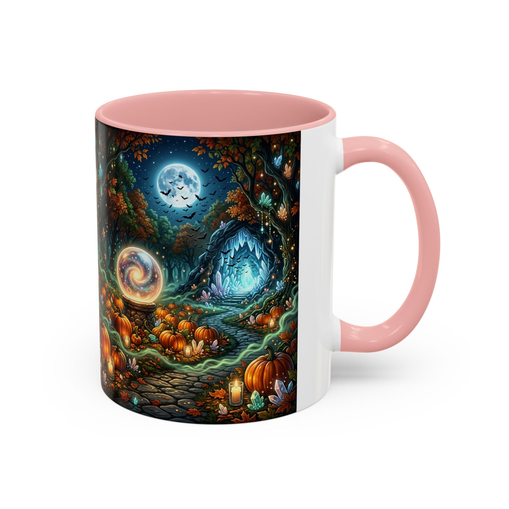 Magic Forest Pumpkin Moon Coffee Mug — Enchanted Fall Accent Mug (11/15oz)
