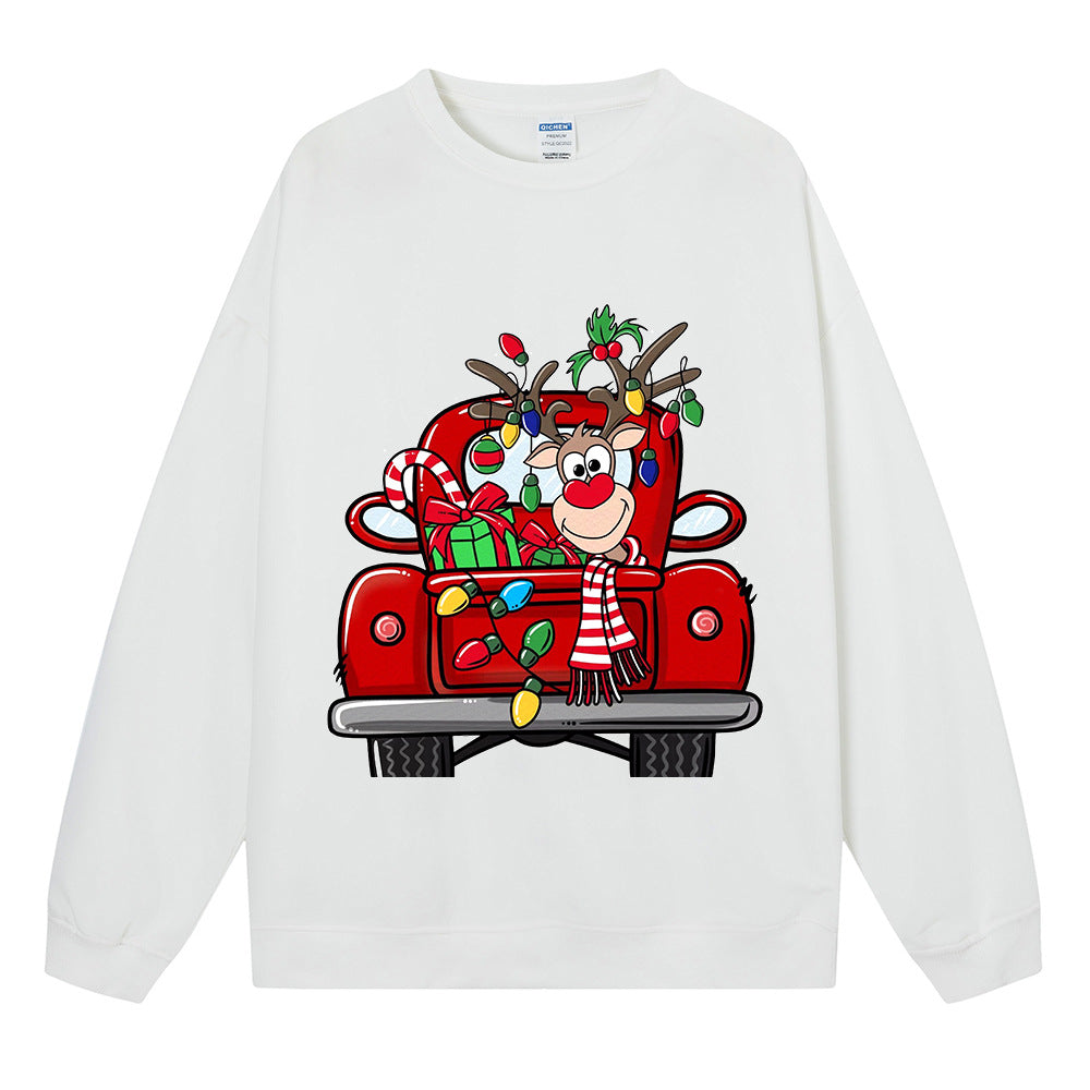 Christmas Reindeer Red Truck Sweatshirt