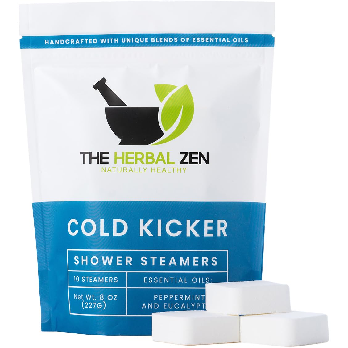 The Herbal Zen Cold Kicker Shower Steamers Aromatherapy Relief - 10 Pack
