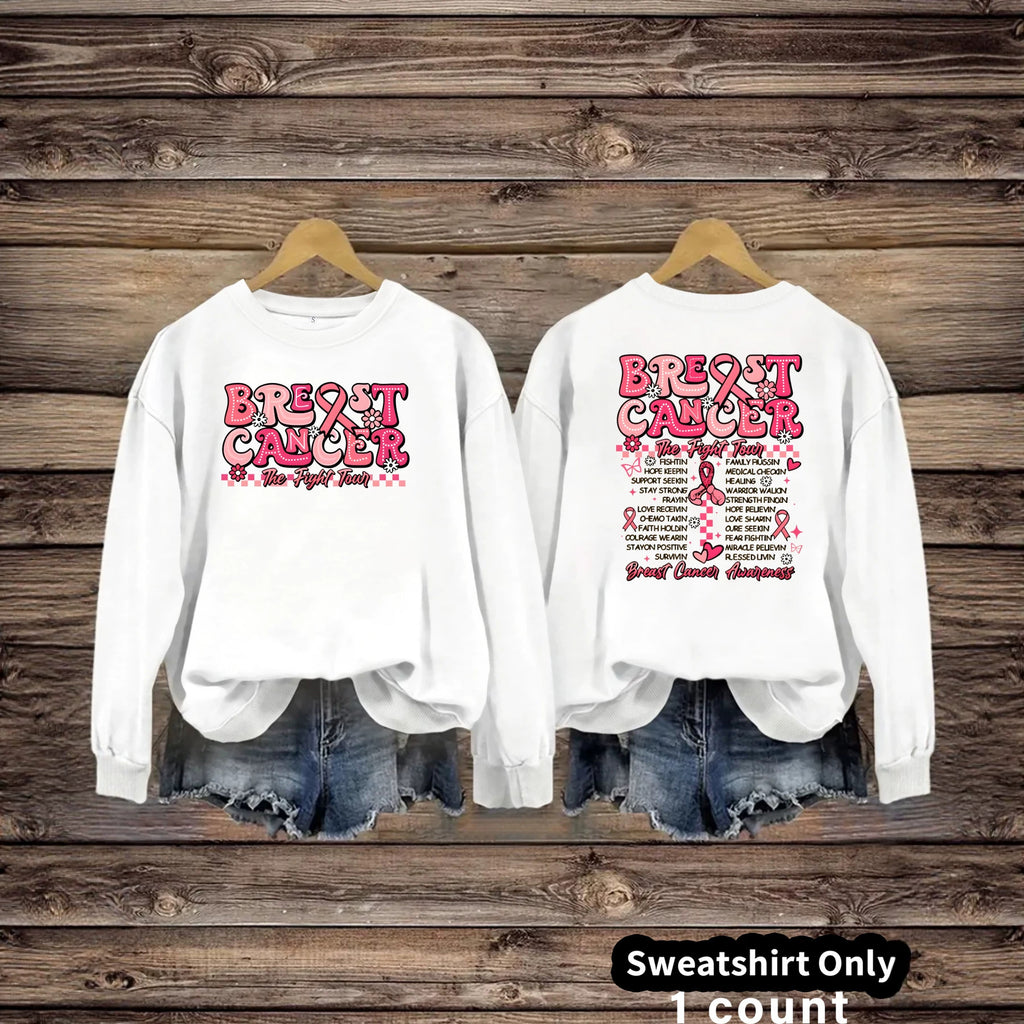 Breast Cancer Awareness Printed Sweatshirt
