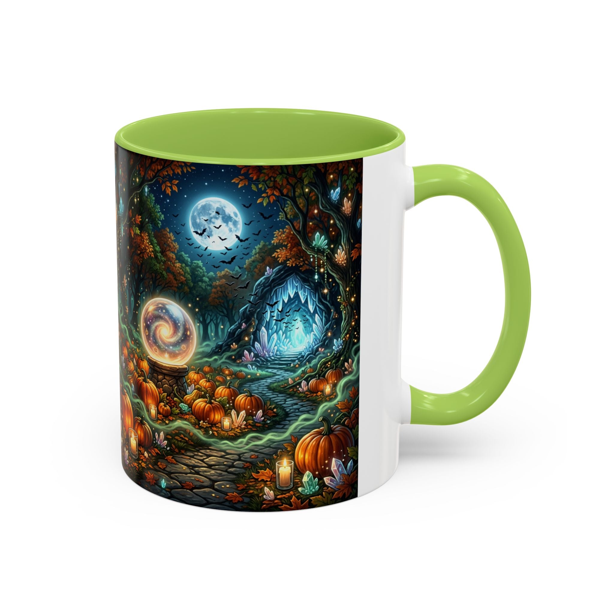 Magic Forest Pumpkin Moon Coffee Mug — Enchanted Fall Accent Mug (11/15oz)