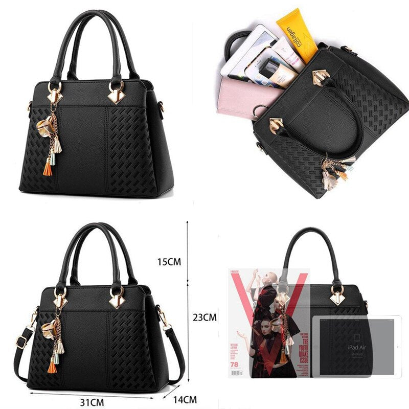 LKEEP Famous Designer Brand Bags Women Leather Handbags Luxury Ladies Hand Bags Purse Fashion Shoulder Bags