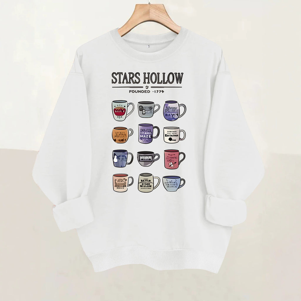 Gilmore Girls Coffee Mug Print Sweatshirt