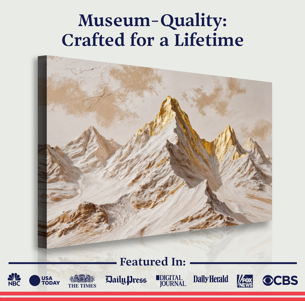 Golden Peaks Wall Art