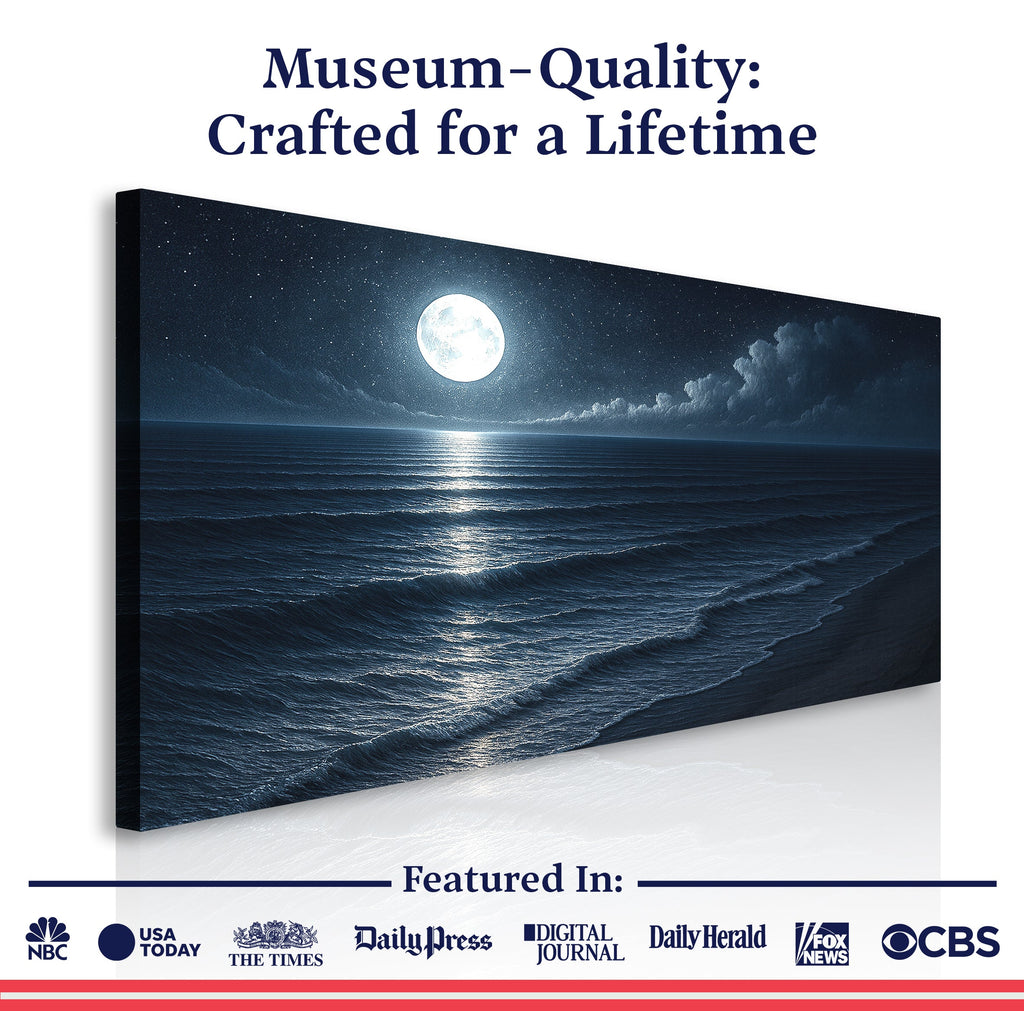 Beach Shoreline Coastal Wall Art | Premium Gallery Canvas