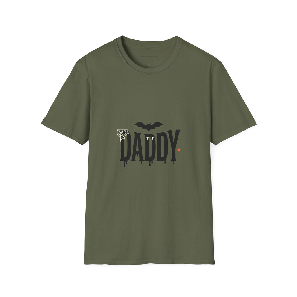 Daddy Halloween T-Shirt — Spooky Bat & Dripping Lettering Tee