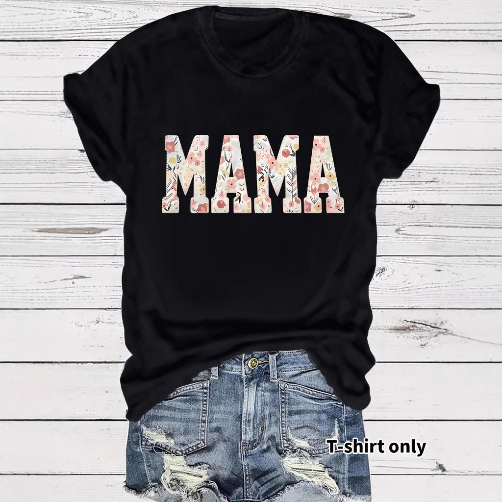 MAMA patterned printed t-shirt