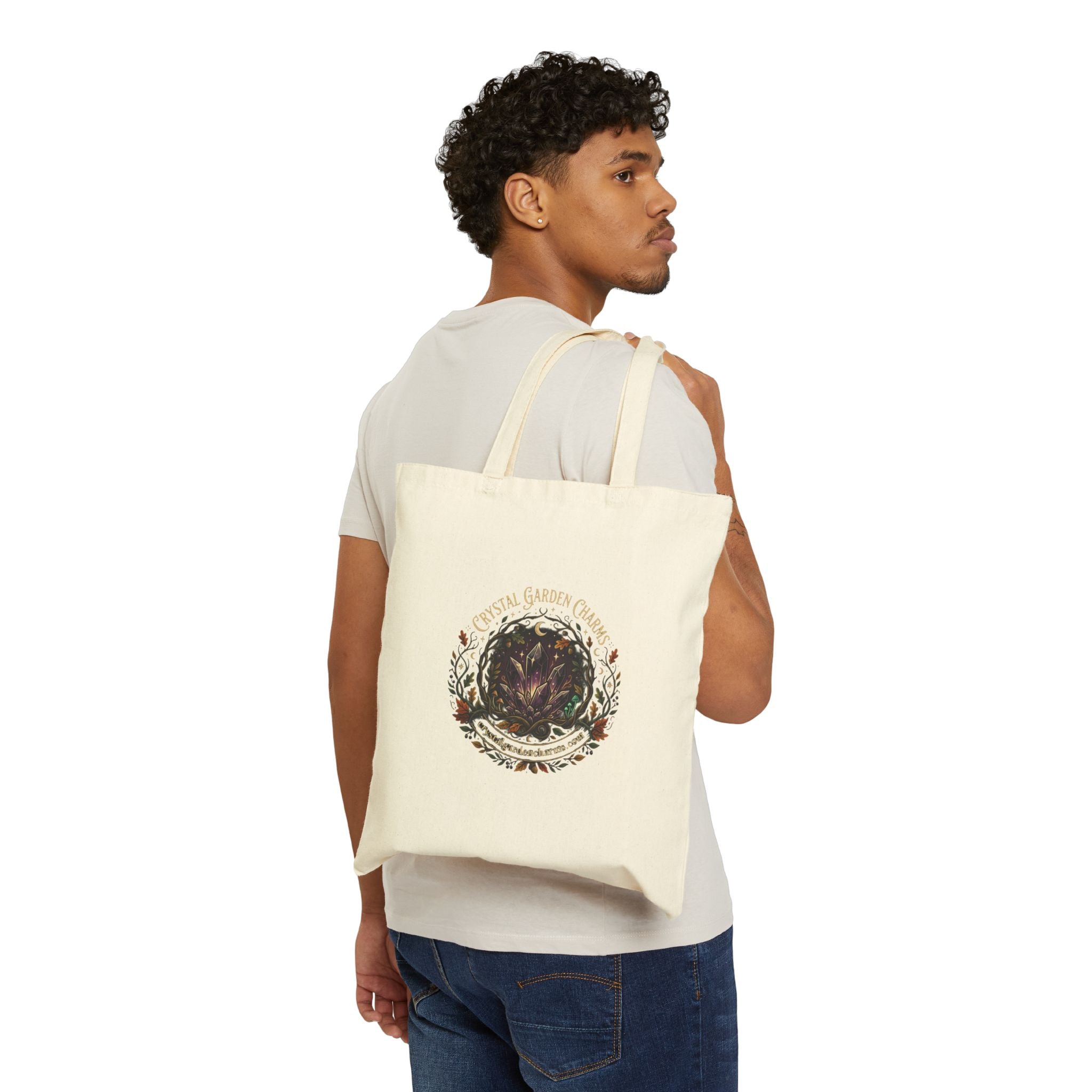 Gothic Moon Witch Tote Bag — Mystic Witchcraft Canvas Tote