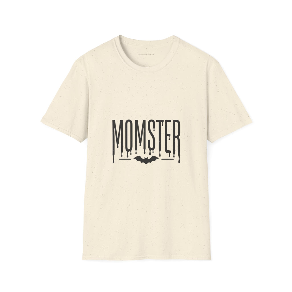 Momster T-Shirt — Dripping Letters & Bat Halloween Graphic Tee