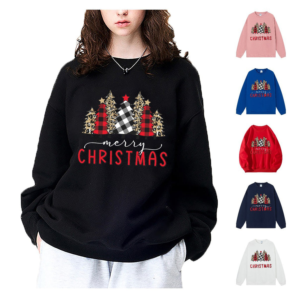 Merry Xmas Flannel Trees Sweatshirt