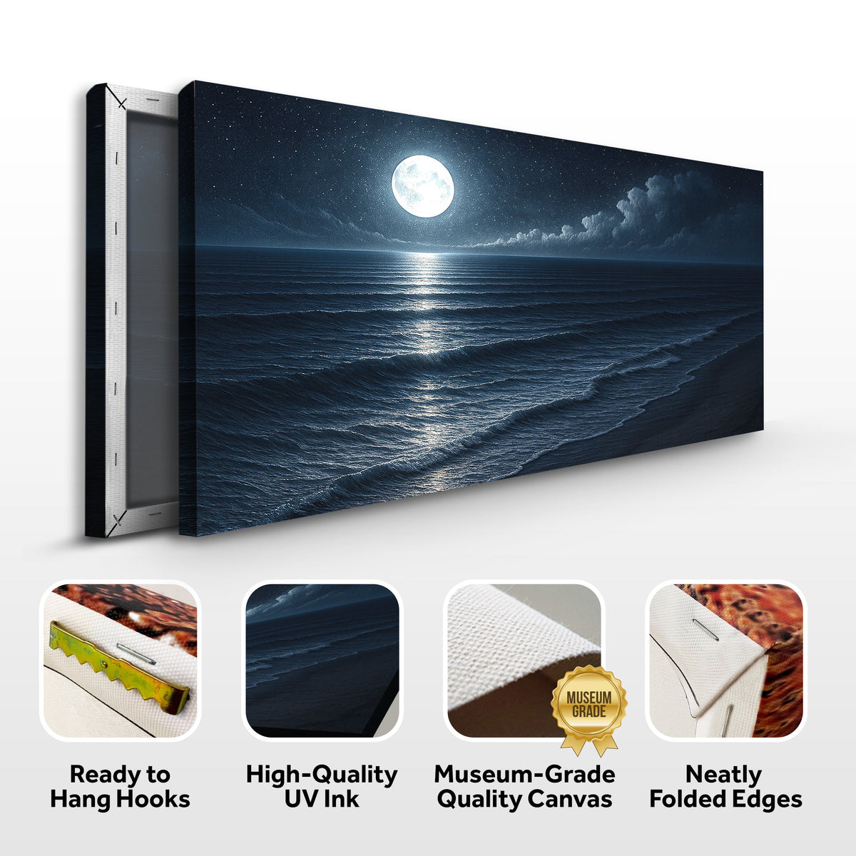 Beach Shoreline Coastal Wall Art | Premium Gallery Canvas