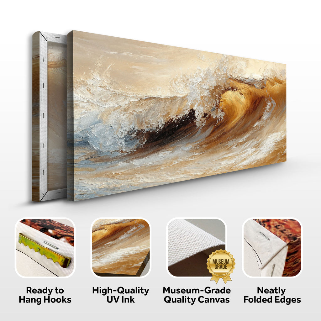 Ocean Wave Seascape Wall Art III | Coastal Canvas Print