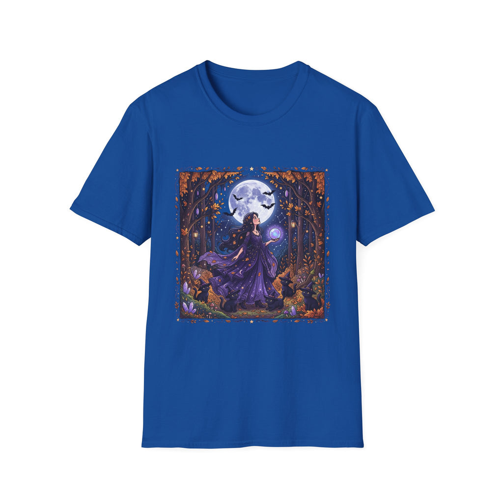 Moonlit Witch T-Shirt — Mystical Forest Pagan Tee