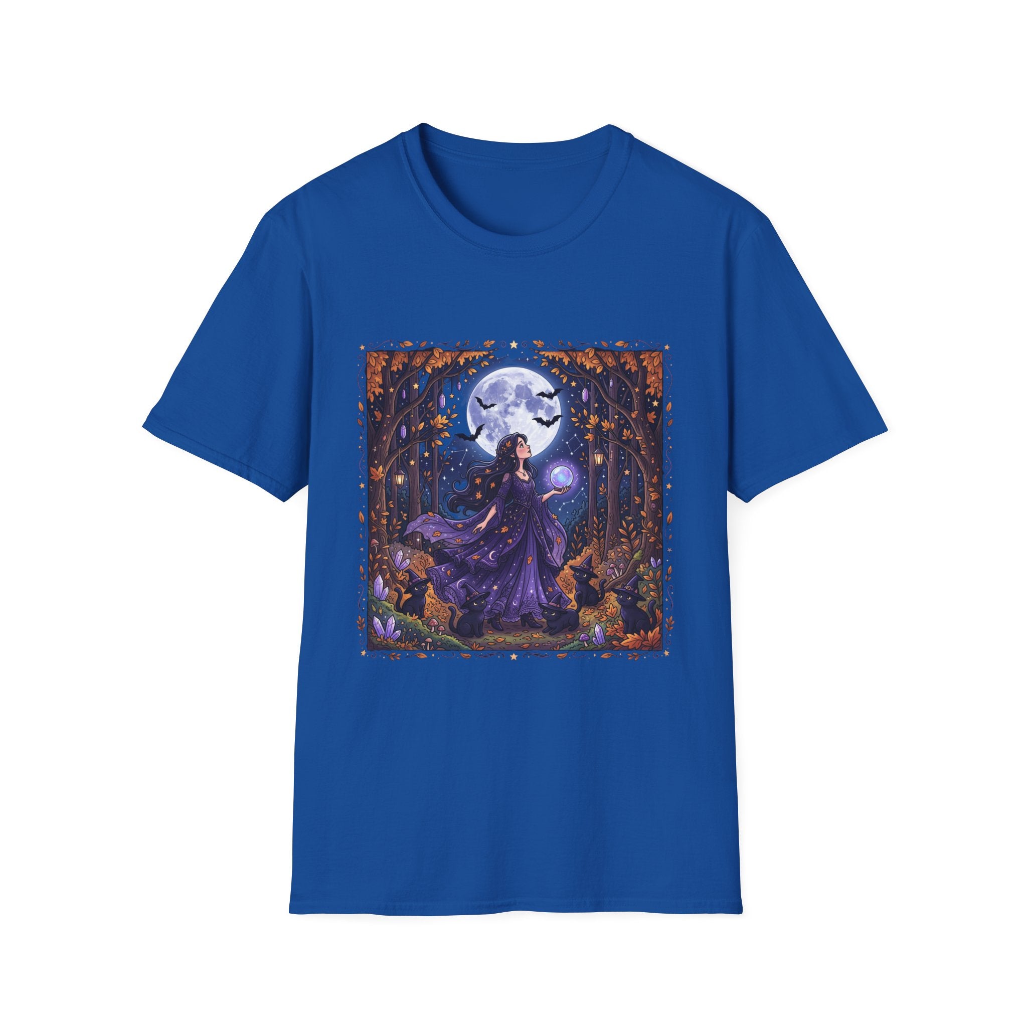 Moonlit Witch T-Shirt — Mystical Forest Pagan Tee