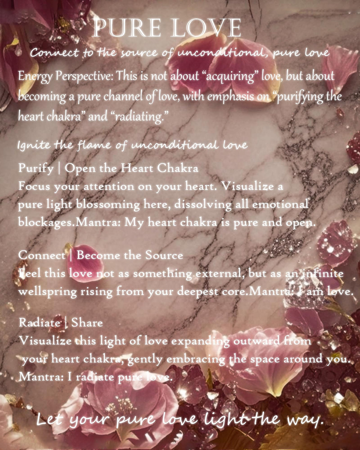 Crystal Intention Candle, 8oz Soy & Coconut Tin with Dried Flowers, Meditation Self-Care Gift