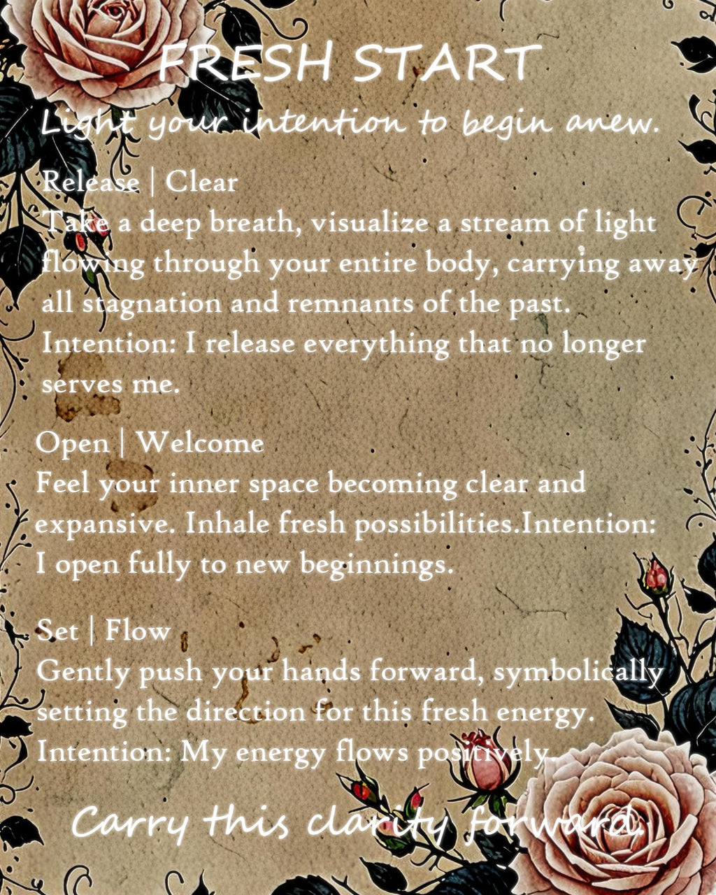 Crystal Intention Candle, 8oz Soy & Coconut Tin with Dried Flowers, Meditation Self-Care Gift