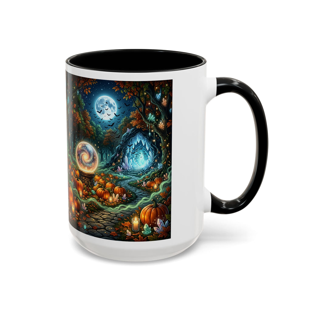 Magic Forest Pumpkin Moon Coffee Mug — Enchanted Fall Accent Mug (11/15oz)
