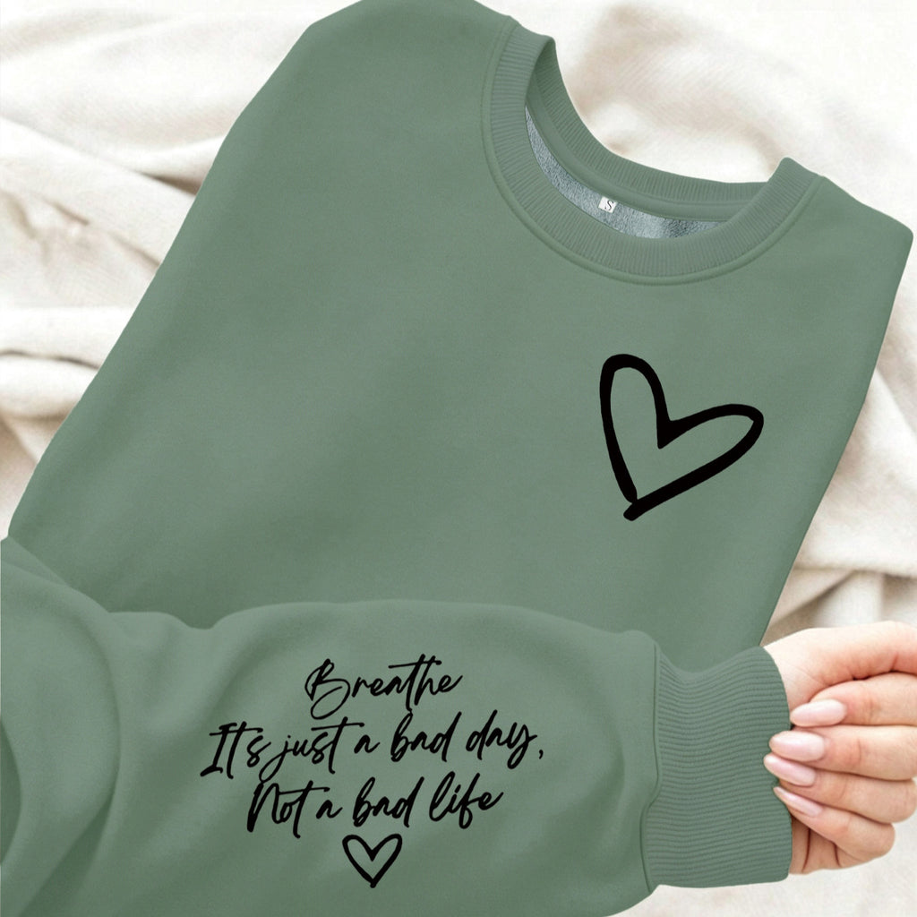 Women's Printed Lantern Sleeve Sweatshirt
