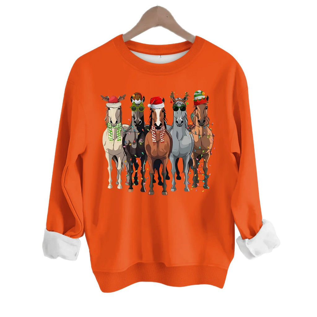 Festive Horses Christmas Sweatshirt