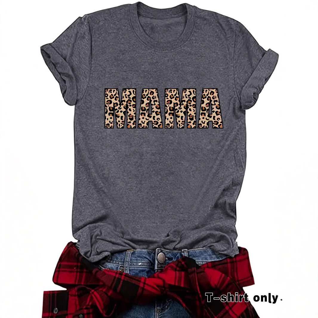 Round neck short sleeved T-shirt MAMA