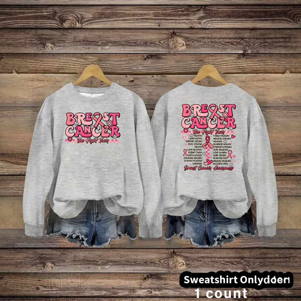 Breast Cancer Awareness Printed Sweatshirt