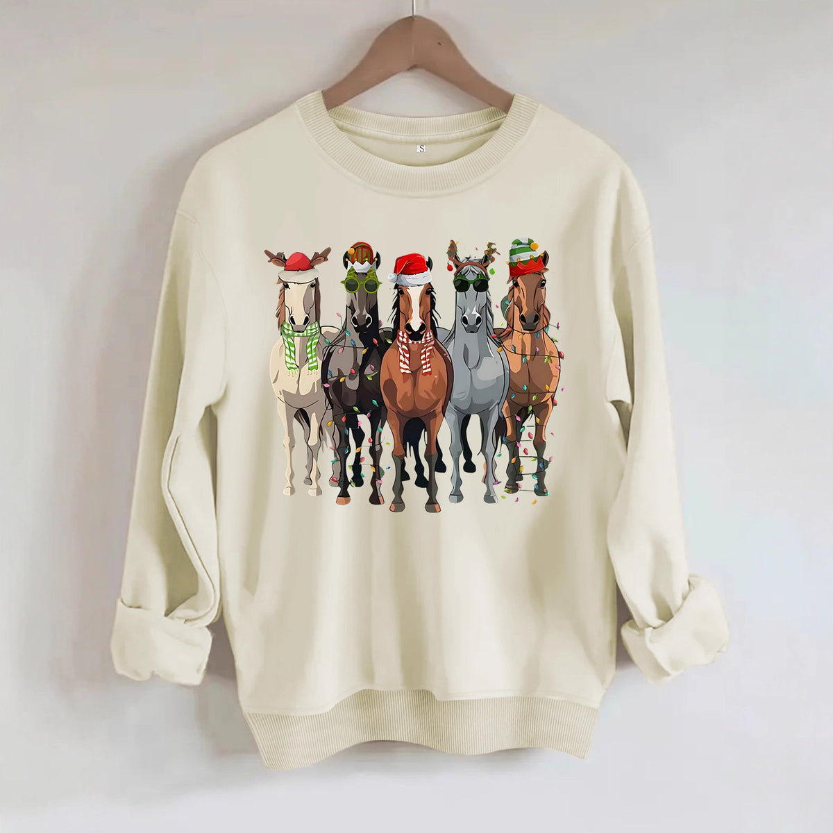 Festive Horses Christmas Sweatshirt