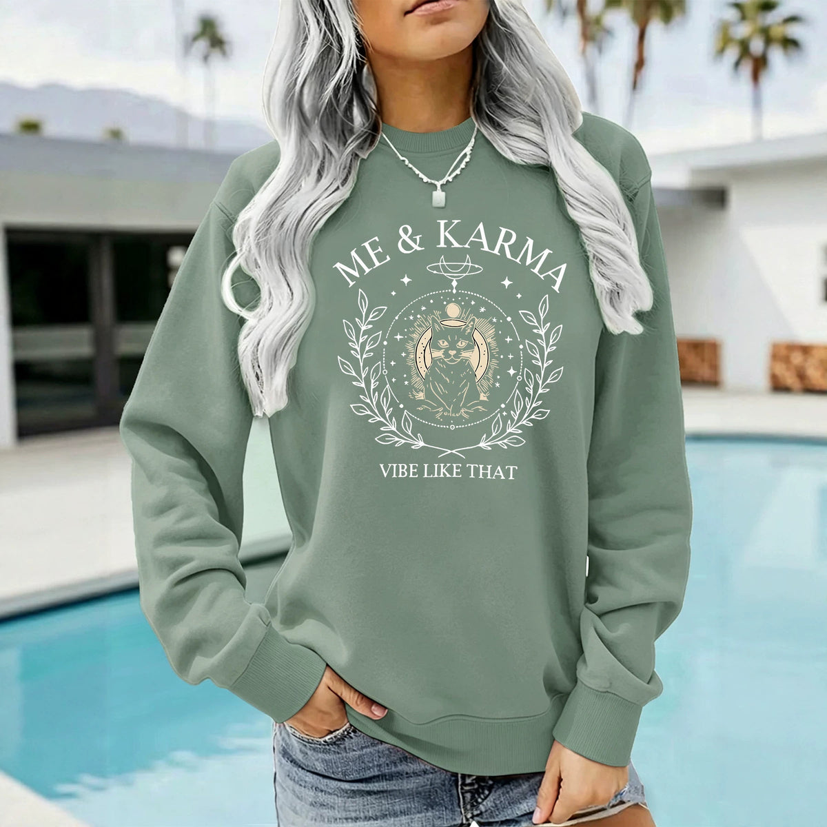 Me & Karma Printed Long Sleeve Shirt