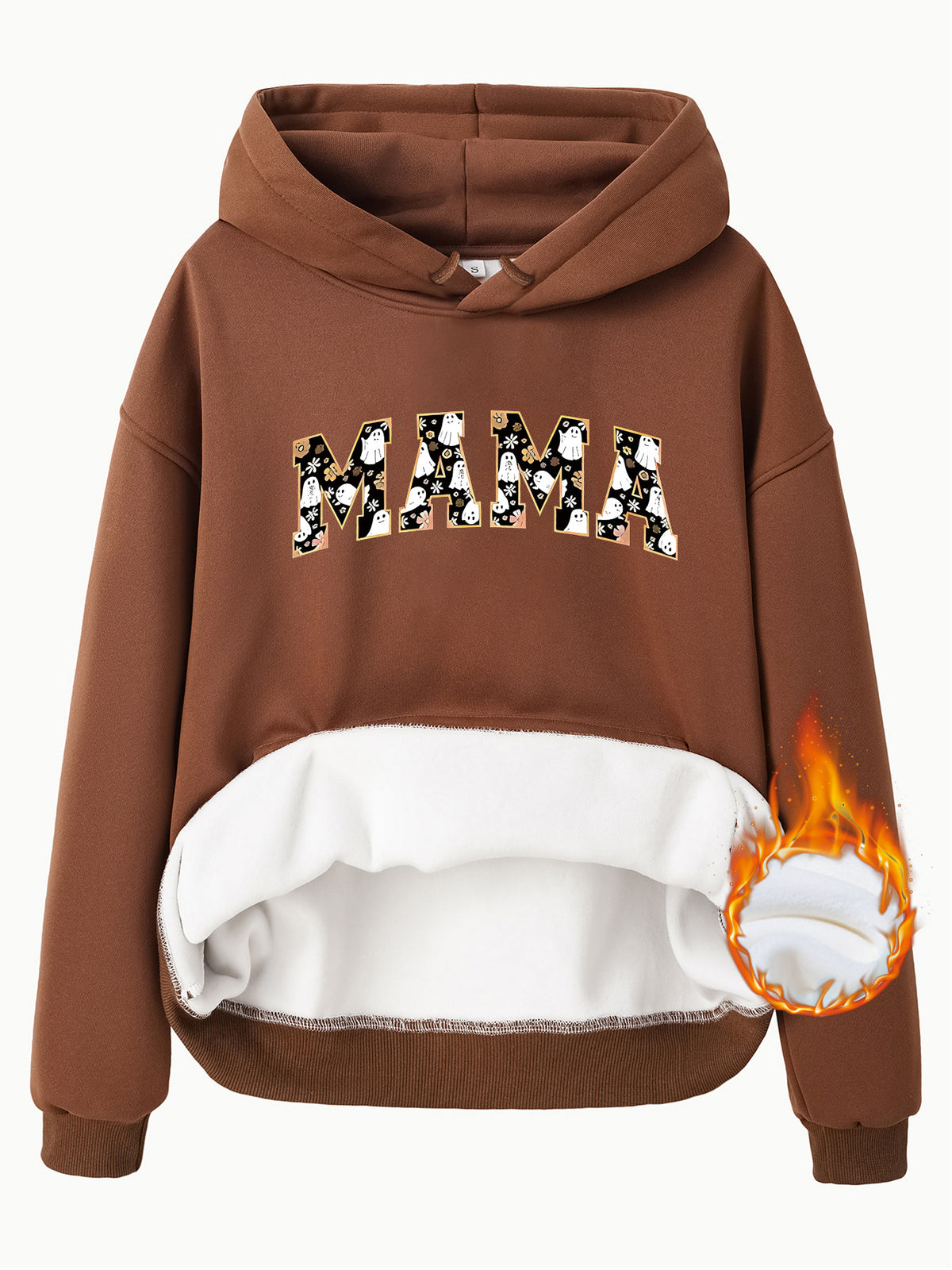 MAMA Ghost-Print Pullover Hoodie