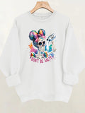 Don't Be Salty Skeleton Print Sweatshirt